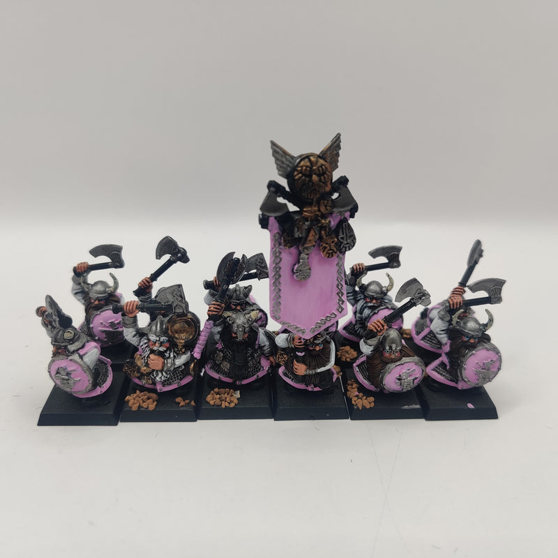 Warhammer The Old World Dwarf Warriors x12 - Painted BA006