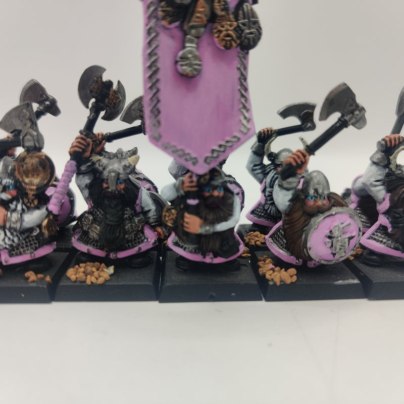 Warhammer The Old World Dwarf Warriors x12 - Painted BA006