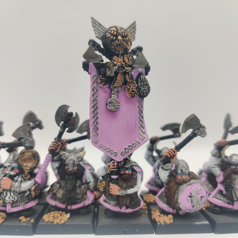 Warhammer The Old World Dwarf Warriors x12 - Painted BA006