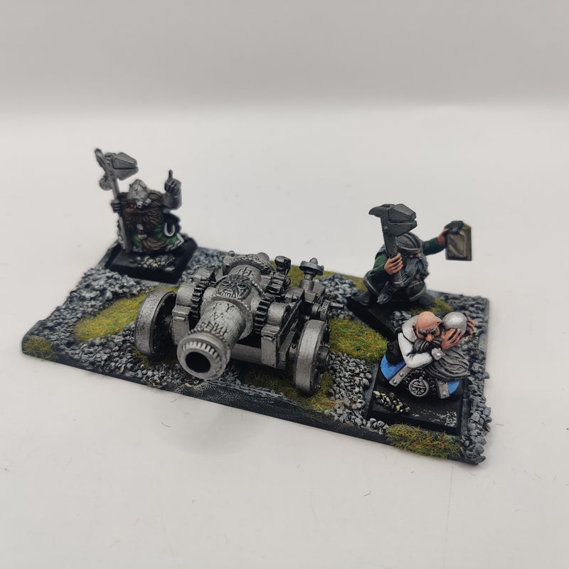 Warhammer The Old World Dwarf Cannon - Painted AJ042