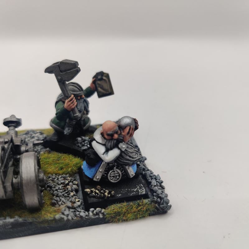 Warhammer The Old World Dwarf Cannon - Painted AJ042