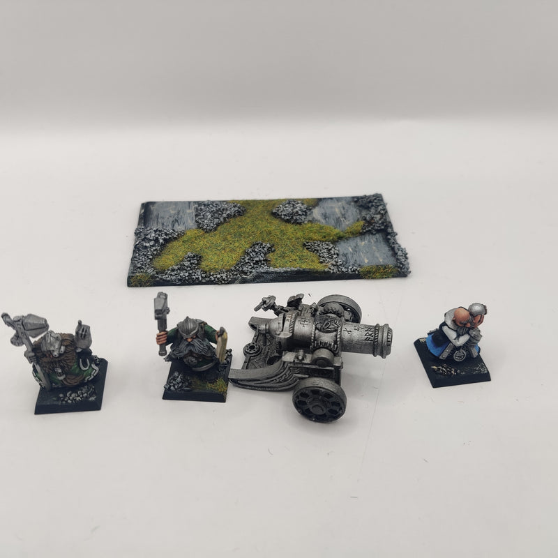 Warhammer The Old World Dwarf Cannon - Painted AJ042