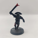 Lord of the Rings Warhammer Uruk-hai Captain and Banner - Metal OOP AD049