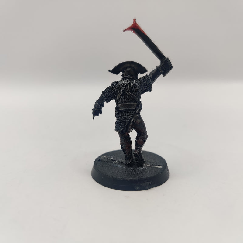 Lord of the Rings Warhammer Uruk-hai Captain and Banner - Metal OOP AD049