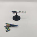 Battlefleet Gothic Eldar Hemlock Destroyer and Shadow Hunter AW149