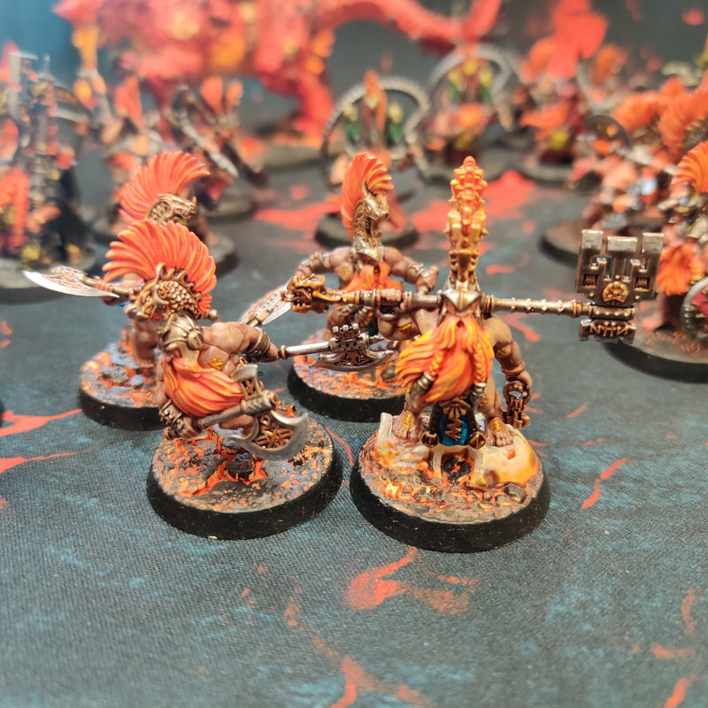 Hearthguard Berzerkers Fyreslayers Warhammer Age Of Sigmar - Figurines Peintes Pro - Games Workshop
