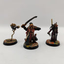 Warhammer 40k Inquisitor Soloman Lok and Retinue - Painted AZ180