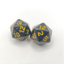 Dungeons and Dragons Dice D20 Black and Gold Oversized x2 BA183