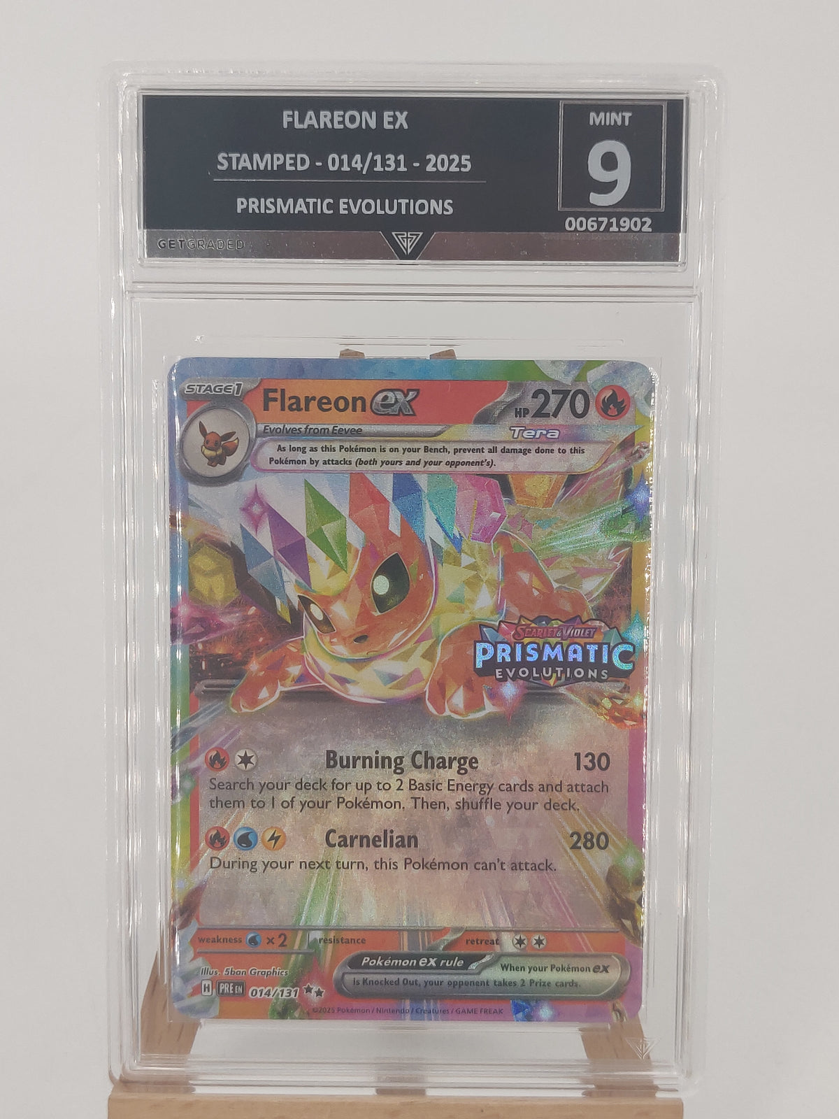 Pokemon Flareon Ex Holo - GG 9 - Prismatic Evolutions #14 - Mint Pokemon Flareon Ex Holo - GG 9 - Prismatic Evolutions #14 - Mint