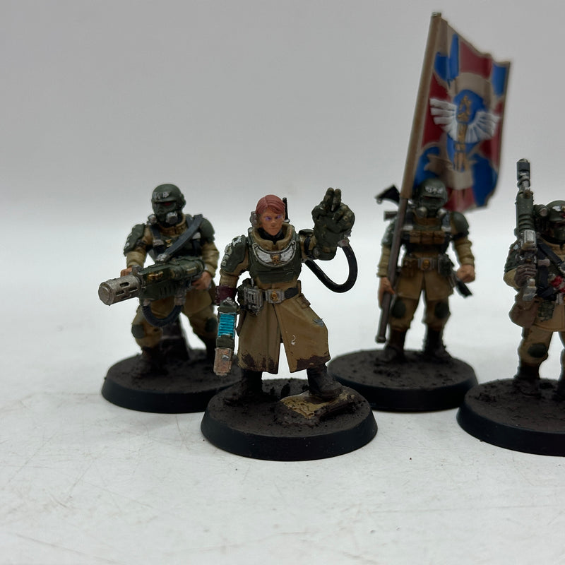 Warhammer 40k: Astra Militarum Cadian Command Squad and Commissar (BI061)