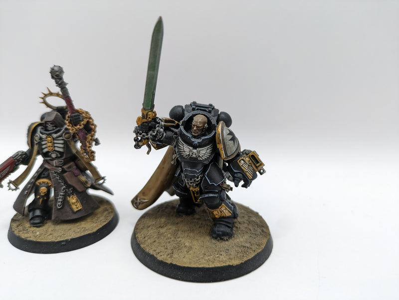 Warhammer 40k: Space Marine Black Templars Chaplain and Gravis Captain (AW125)