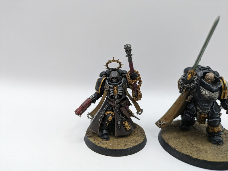 Warhammer 40k: Space Marine Black Templars Chaplain and Gravis Captain (AW125)