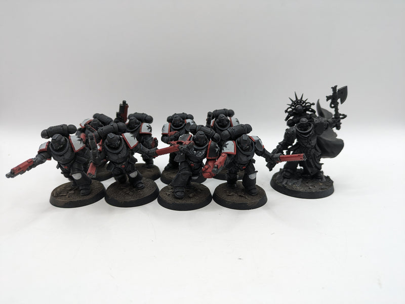 Warhammer 40k: Space Marine Black Templars Assault Intercessors and Marshal (AD073)