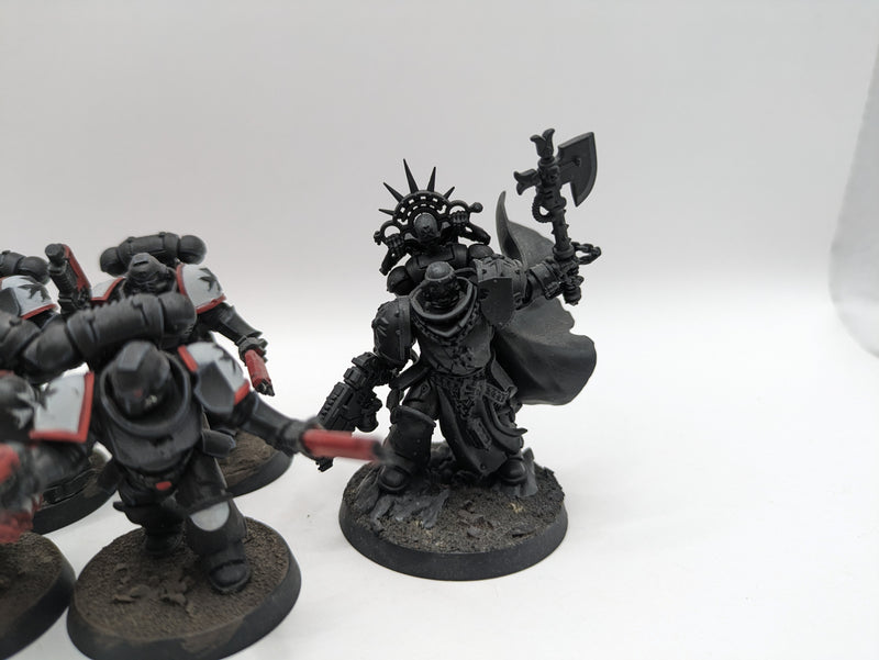 Warhammer 40k: Space Marine Black Templars Assault Intercessors and Marshal (AD073)