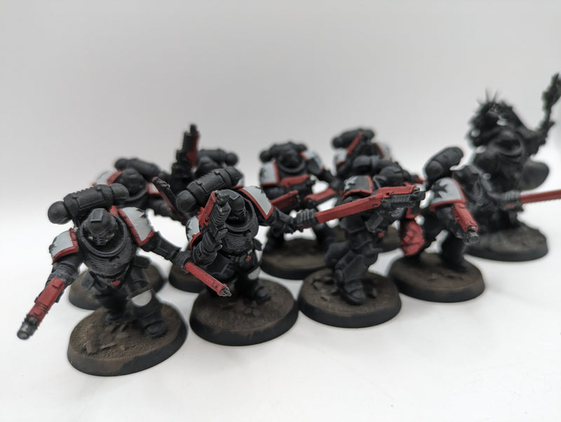 Warhammer 40k: Space Marine Black Templars Assault Intercessors and Marshal (AD073)