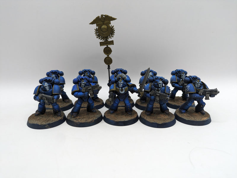 Warhammer 30/40k: Space Marine Ultramarines MKIV Marines - Well Painted (AH101)