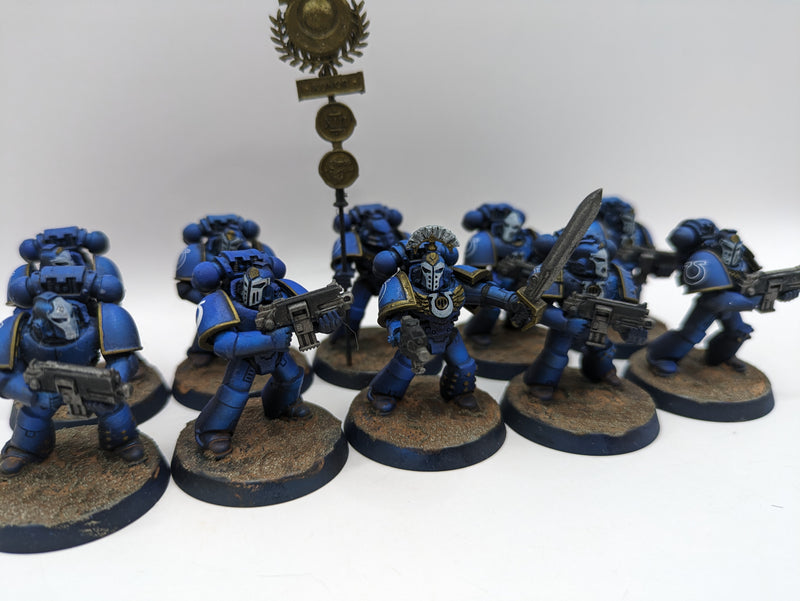 Warhammer 30/40k: Space Marine Ultramarines MKIV Marines - Well Painted (AH101)