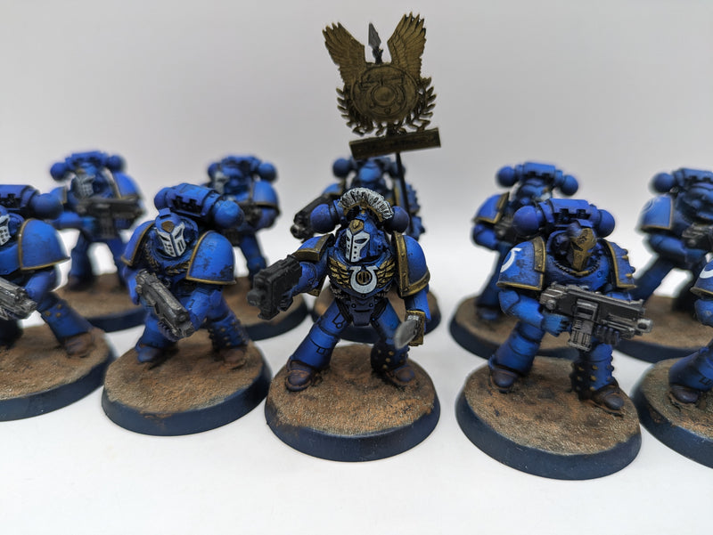 Warhammer 30/40k: Space Marine Ultramarines MKIV Marines - Well Painted (AW160)