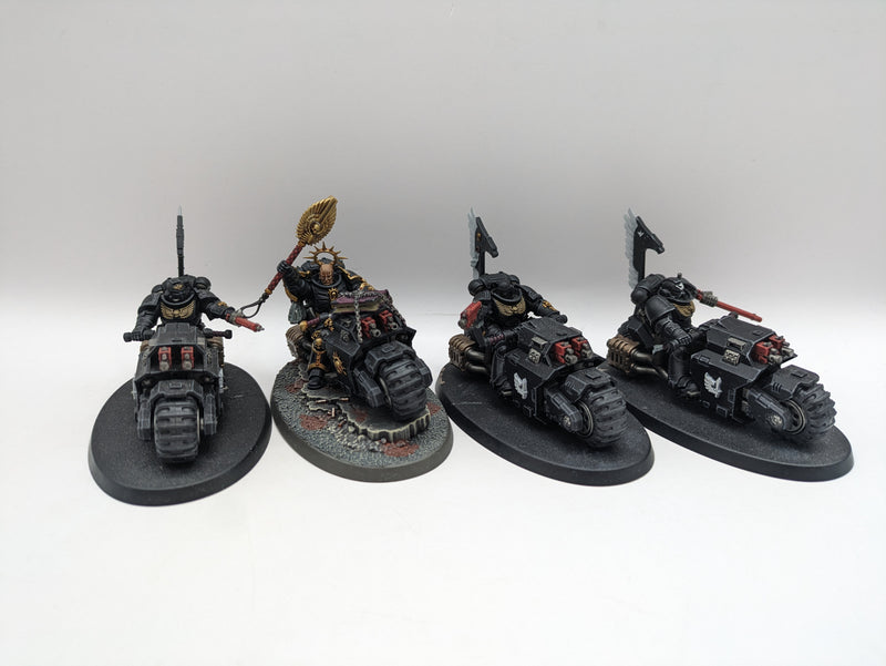 Warhammer 40k: Space Marine Chaplain on Bike and Outriders - Well Painted (AA112)