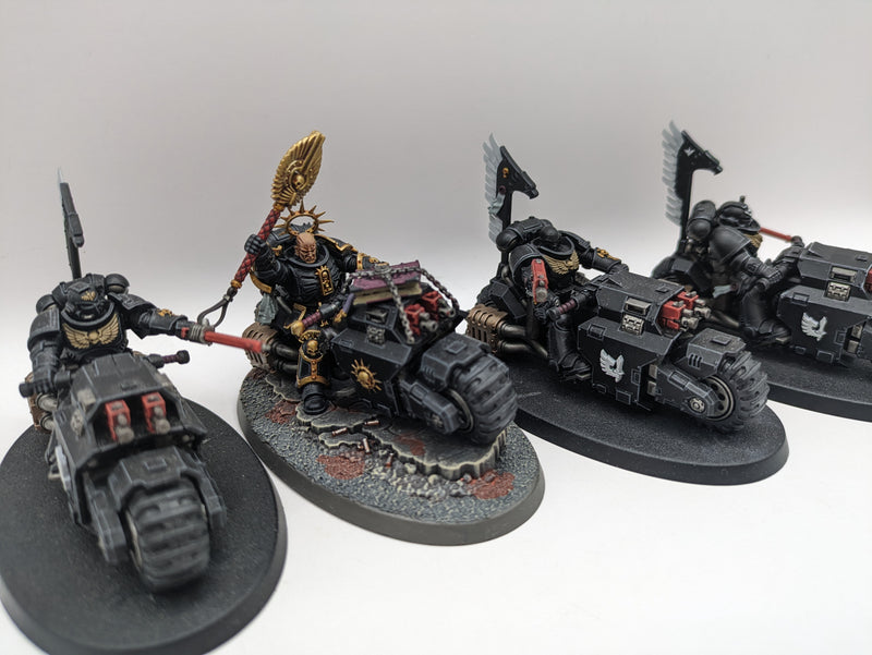 Warhammer 40k: Space Marine Chaplain on Bike and Outriders - Well Painted (AA112)