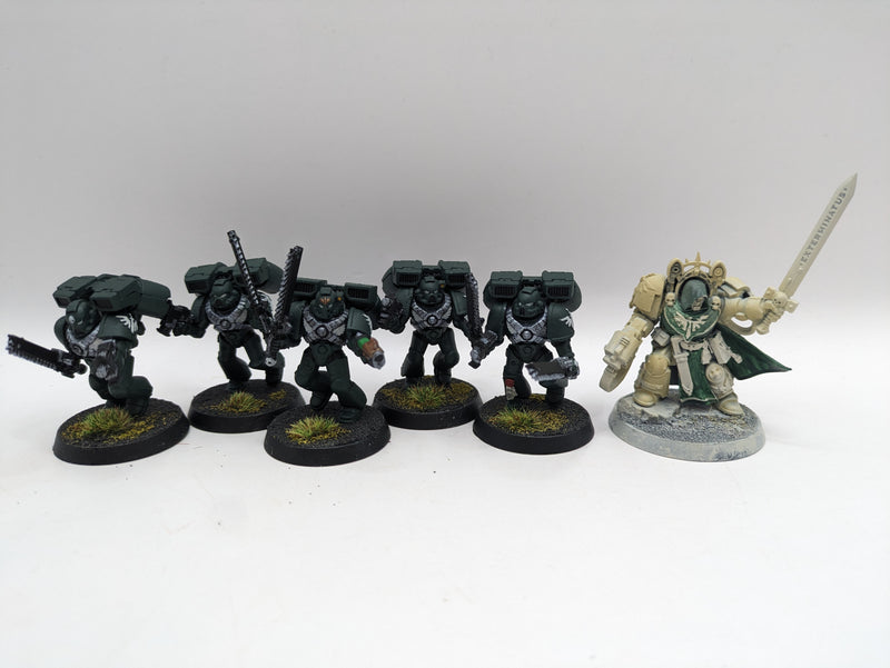 Warhammer 40k: Space Marine Dark Angel Terminator Captain and Assault Marines (AZ052)