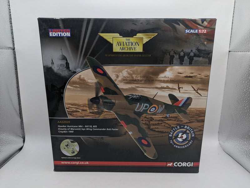 Corgi Aviation Archive 1/72 AA32020 Hawker Hurricane MkI (AY444)