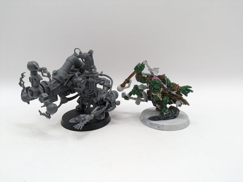 Warhammer 40k: Orks Weirdboy and Big Mek with Shokk Attack Gun (BA197)