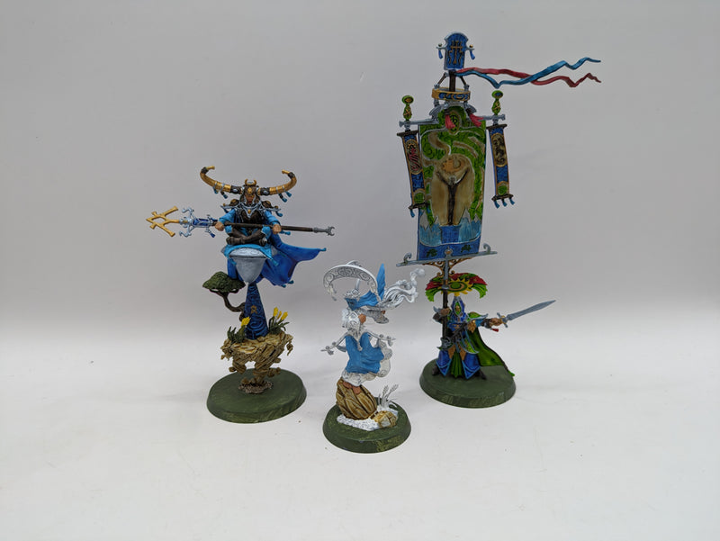 Age of Sigmar: Lumineth Realm-Lords Scinari Cathallar, Bannerblade and Stonemage (BC043)