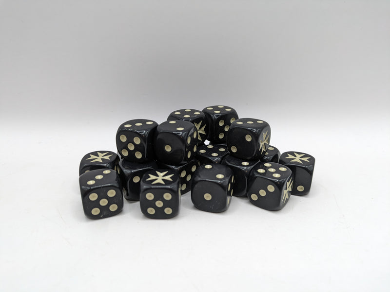 Warhammer 40k: Space Marine Black Templar Dice (BA166)