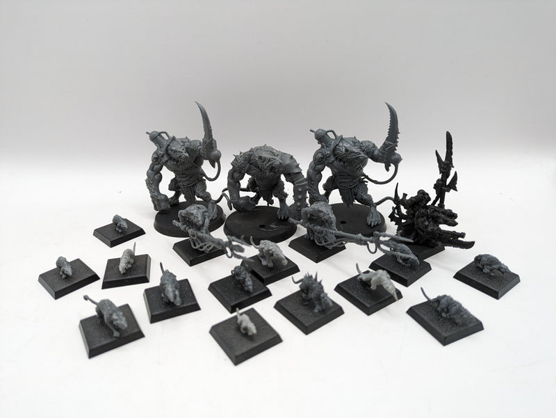 Age of Sigmar: Skaven Rat Ogores, Giant Rats, Packmaster and Warlock Engineer (AF019)