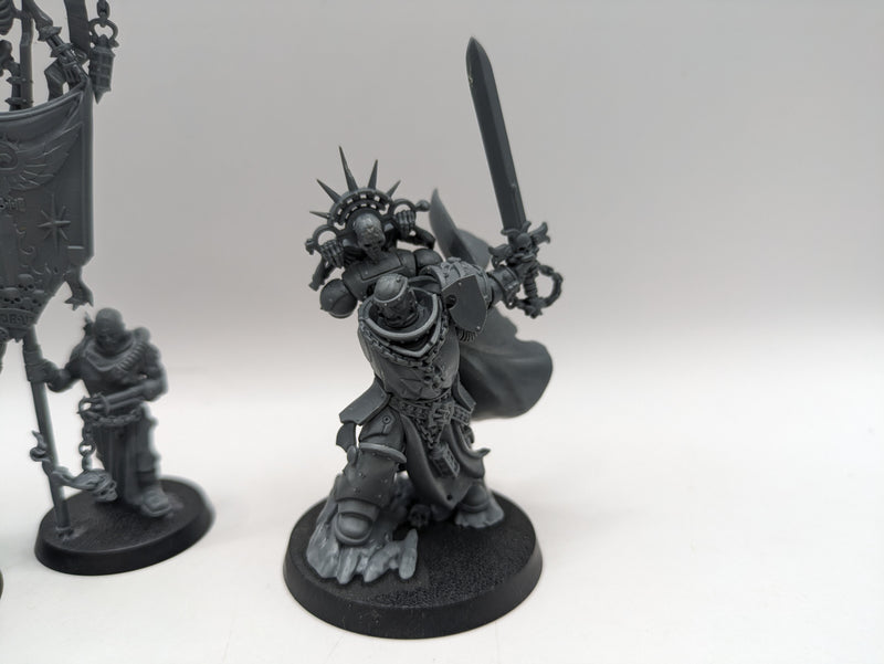 Warhammer 40k: Space Marine Black Templar Chaplain Grimaldus and Marshal (AW231)