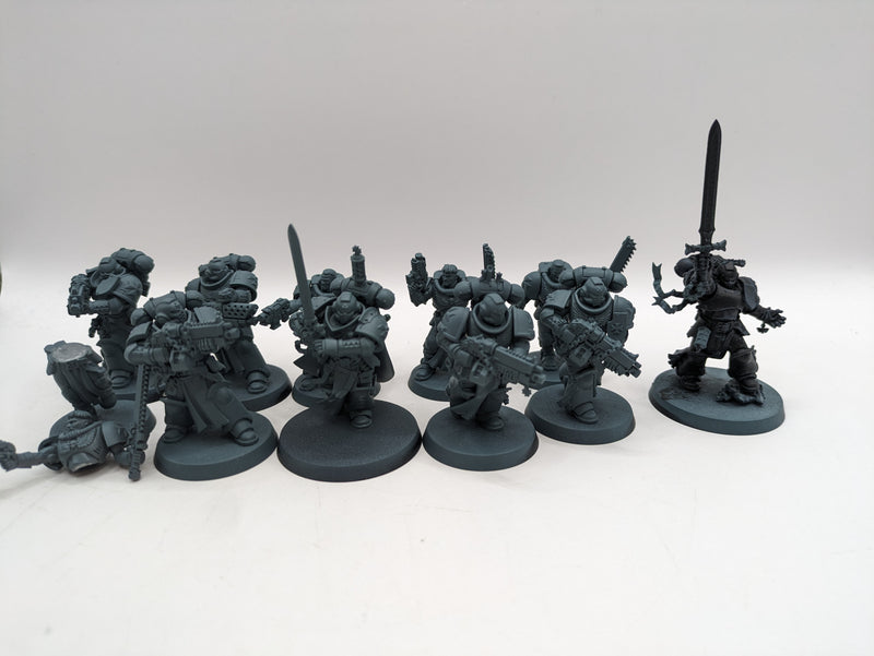 Warhammer 40k: Space Marine Black Templar Crusader Squad and Emperors Champion (AZ229)