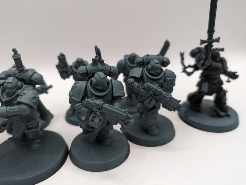 Warhammer 40k: Space Marine Black Templar Crusader Squad and Emperors Champion (AZ229)