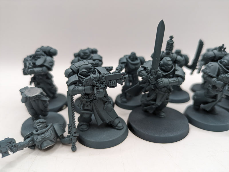 Warhammer 40k: Space Marine Black Templar Crusader Squad and Emperors Champion (AZ229)