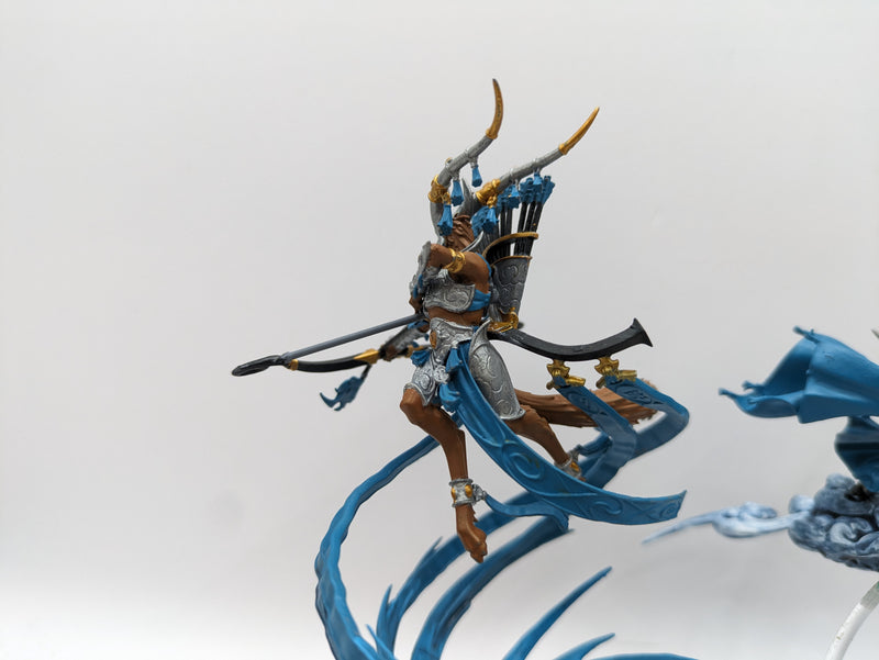 Age of Sigmar: Lumineth Realm-Lords Sevireth, Lord of the Seventh Wind and hurakan Windmage (AW014)