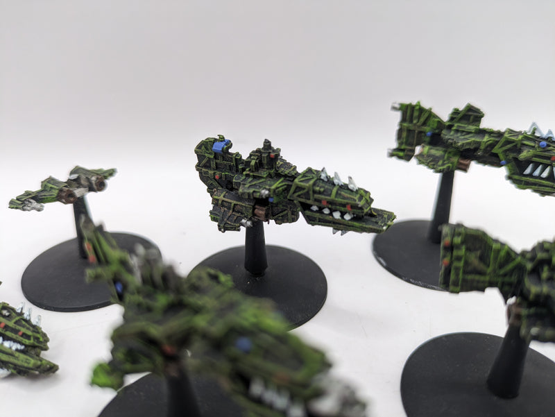 Warhammer 40k Battlefleet Gothic: Ork Onslaught Attack Ships (AO024)