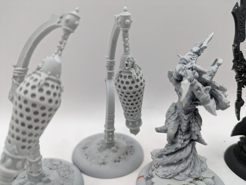 Privateer Press Warmachine: Cryx Lich Lord Venethrax, Bane Lord Tartarus and Misery cages (AT076)