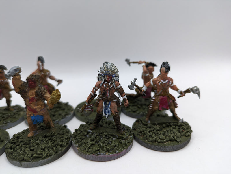 Warlord Games Mythic Americas: Nations Mohawk Warriors with Tomahawks and Medicine Man (AT116)