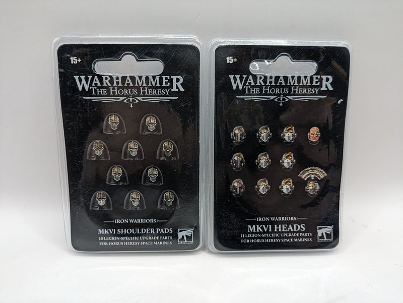 Warhammer Horus Heresy: Iron Warriors MKVI Heads and Shoulder Pads (AA110)