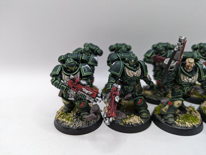 Warhammer 40k: Space Marines Dark Angels Intercessors - Well Painted (BC141)