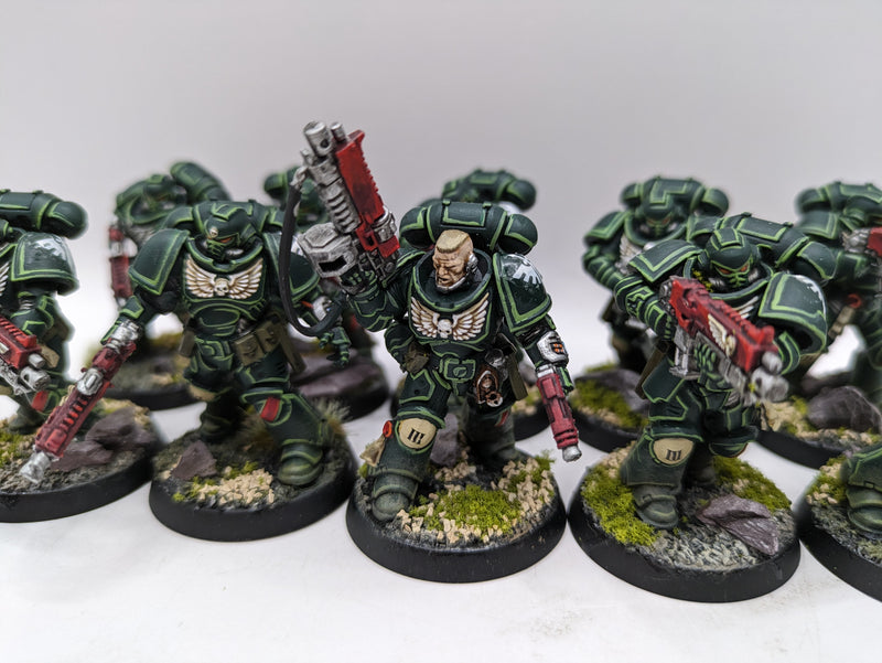 Warhammer 40k: Space Marines Dark Angels Intercessors - Well Painted (BC141)