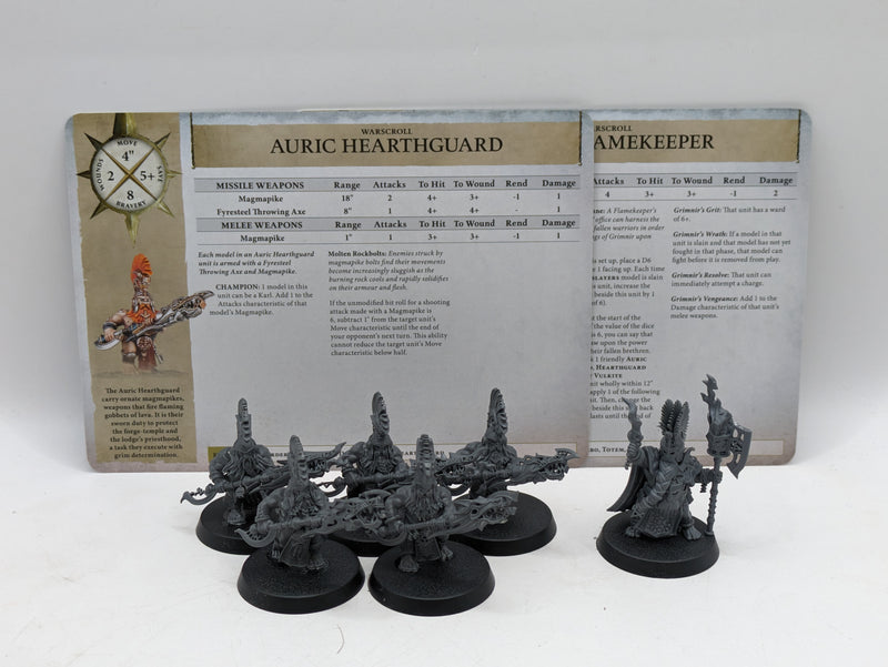 Age of Sigmar: Fyreslayers Auric Hearthguard and Auric Flamekeeper (AZ196)