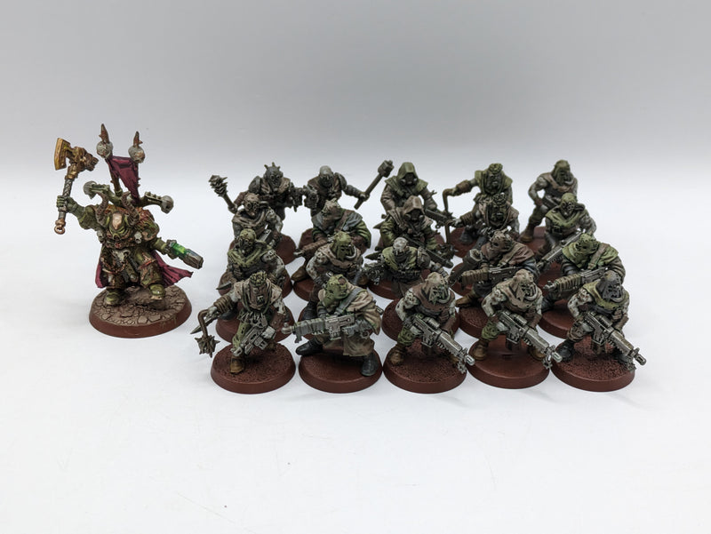 Warhammer 40k: Death Guard Metal Chaos Lord and Cultists (AW142)