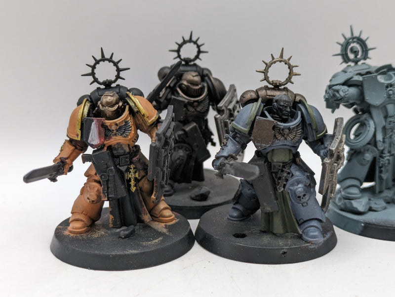 Warhammer 40k: Space Marines Bladeguard Veterans, Captain and Ancient (AT109)