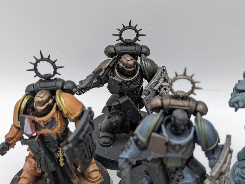 Warhammer 40k: Space Marines Bladeguard Veterans, Captain and Ancient (AT109)