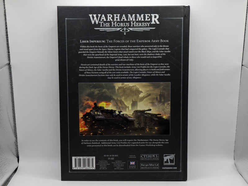 Warhammer The Horus Heresy: Liber Imperium The Forces of the Emperor Army Book (AS253)