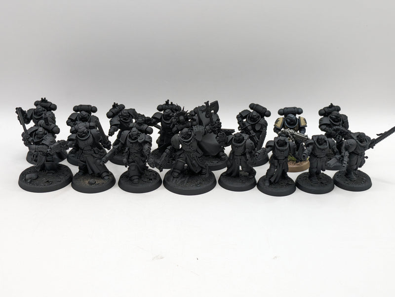 Warhammer 40k: Space Marine Black Templars Crusader Squad and Marshal (AD073)