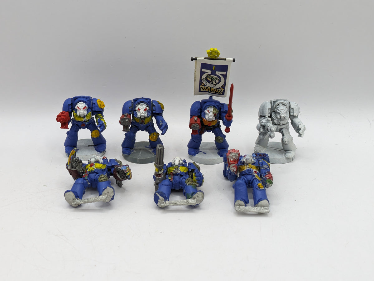 Vieux Warhammer 40k Des Années 90 : Figurines En Métal Et Plastique Avec Décos Et Décalcomanies