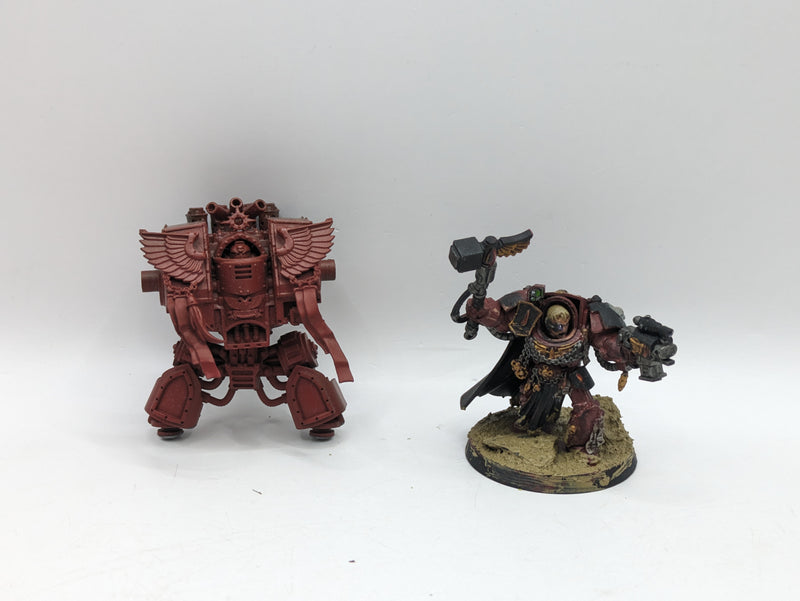 Warhammer 40k: Space Marine Blood Angels Venerable Dreadnought and Terminator Captain (AM005)