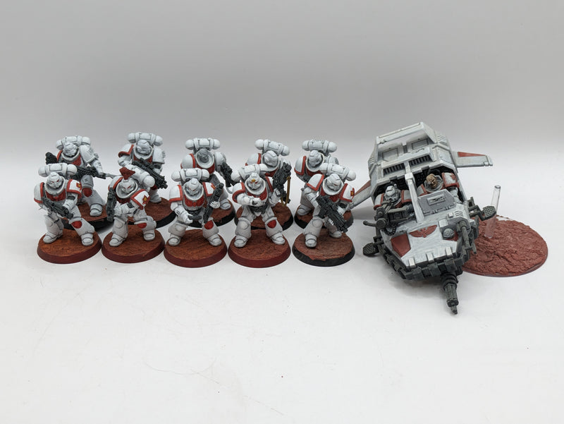 Warhammer 40k: Space Marine White Scars Intercessors and Land Speeder (AH071)